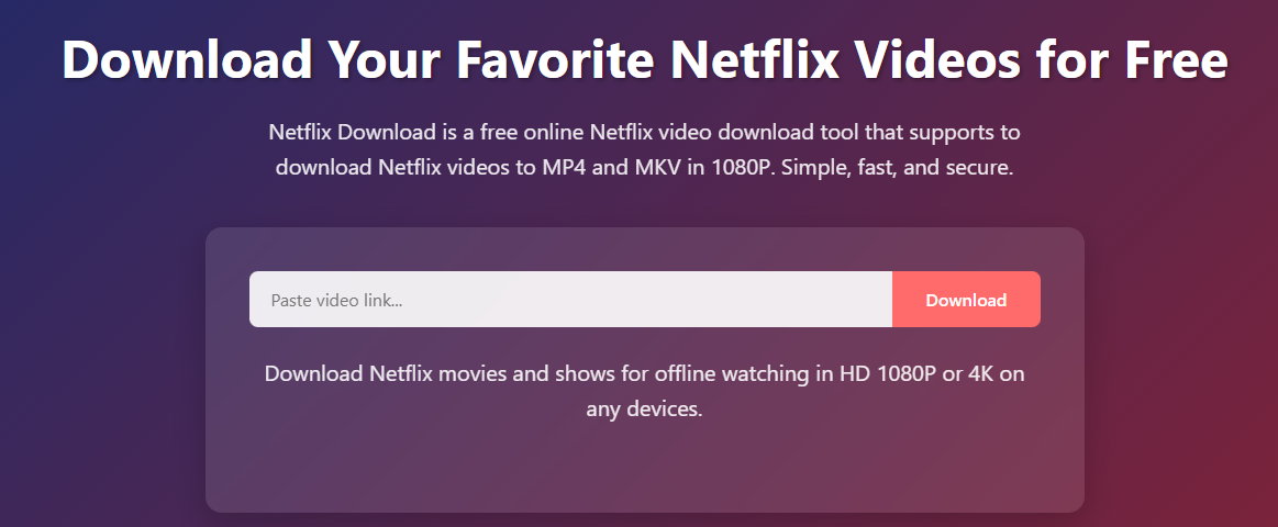 download netflix to mp4 online
