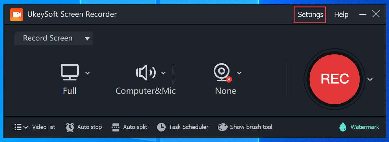 select MP4 format