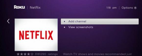 Add Netflix to Roku Channel