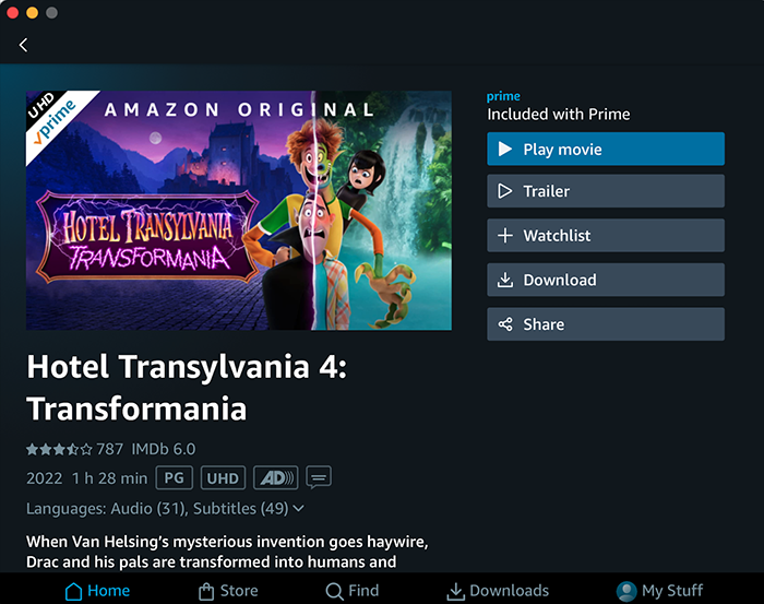 download Amazon movie on mac