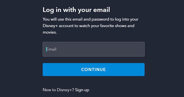 sign in disney plus account