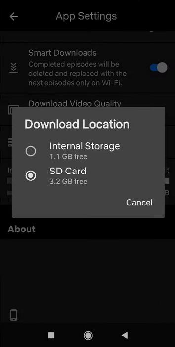 netflix download location