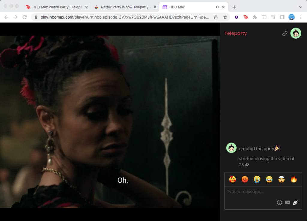 host a Max watch party with Teleparty