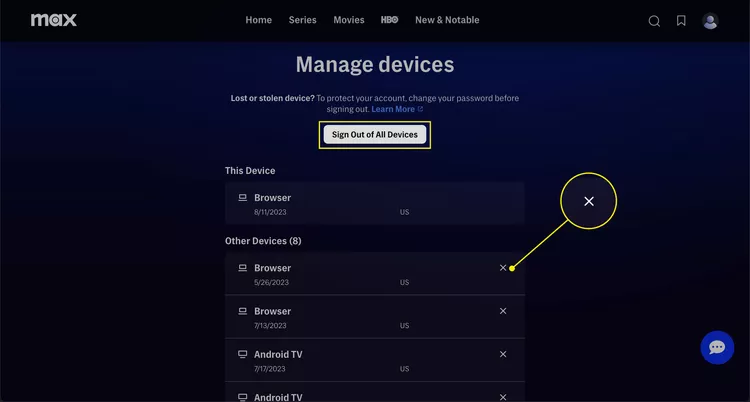 manage devices on Max