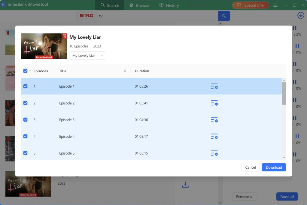 download Netflix tv shows