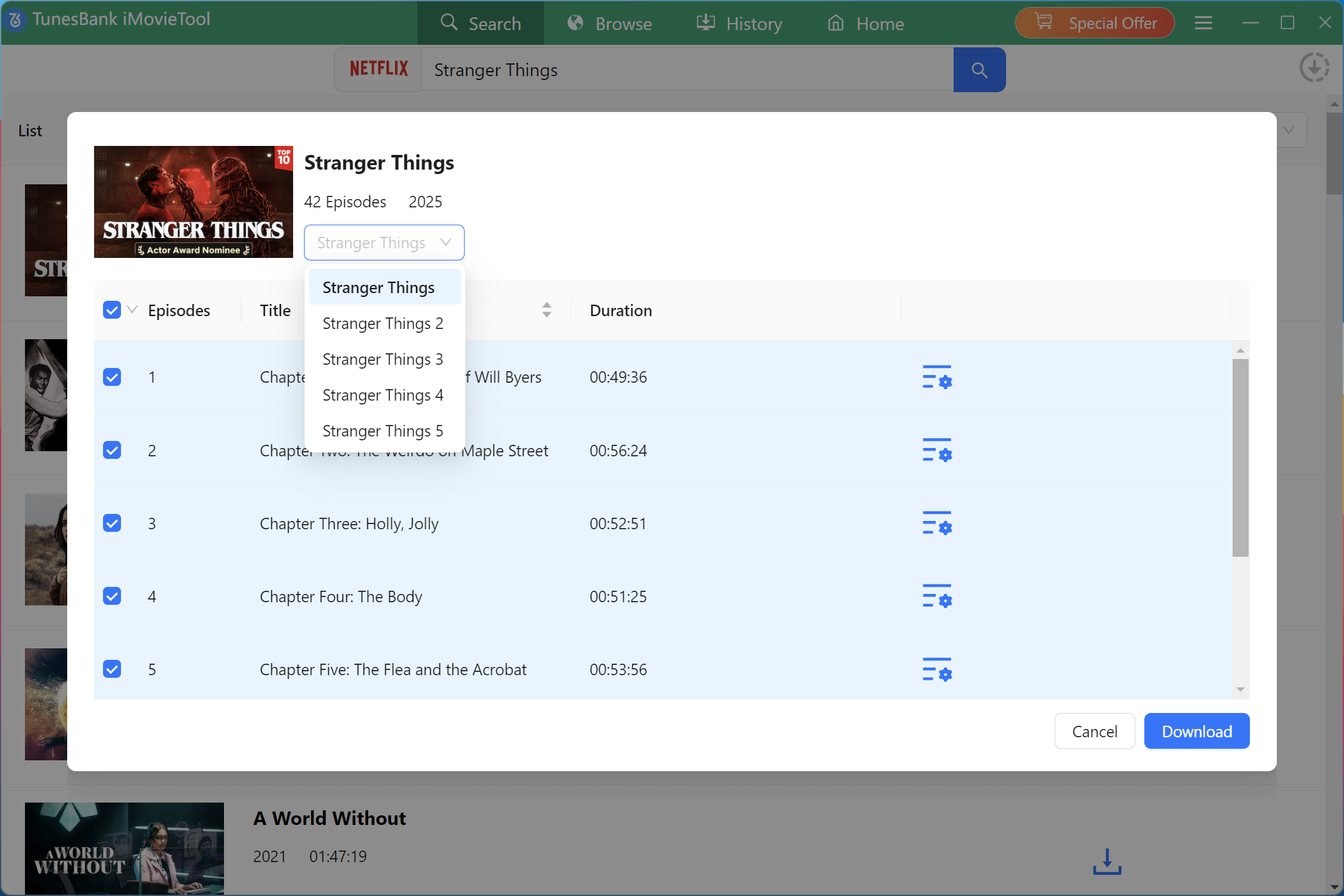 Download Netflix Stranger Things to mp4
