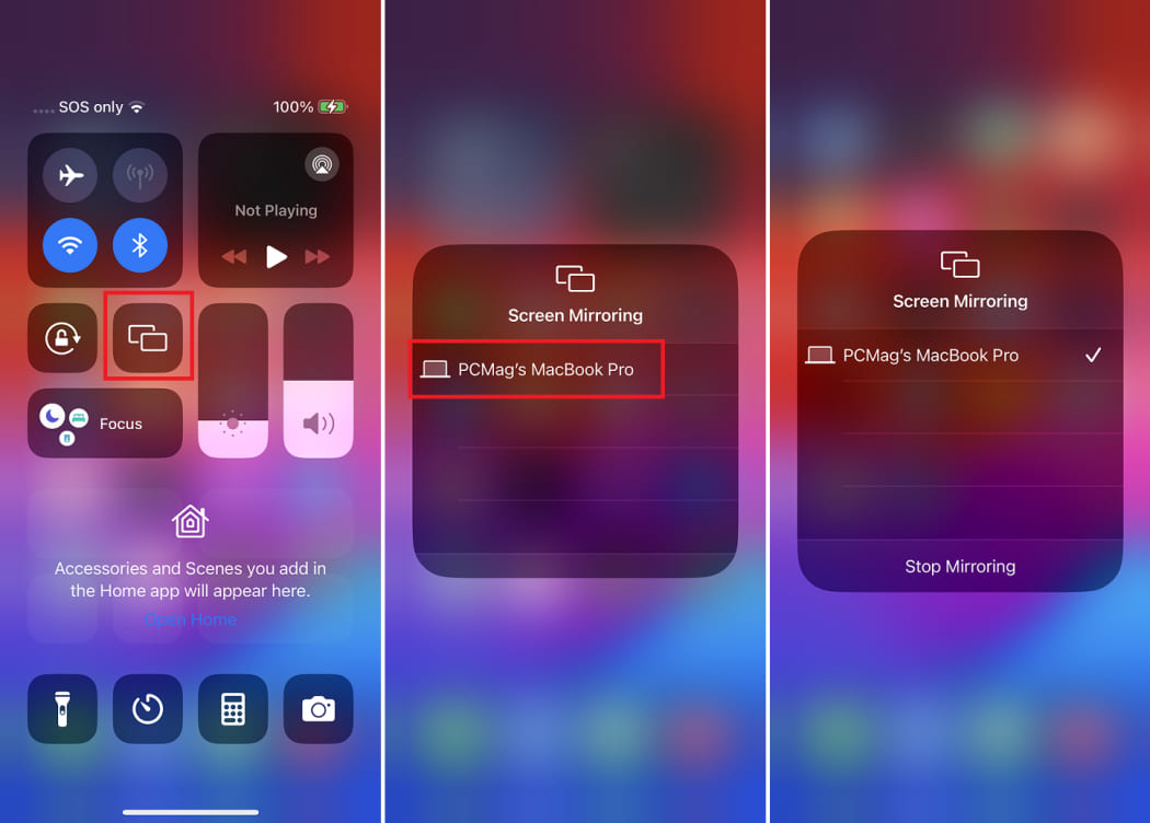 screen mirror Netflix video from iPhone to Mac